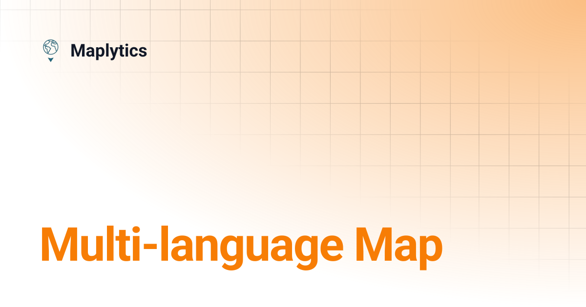 Multi-language Map | Maplytics